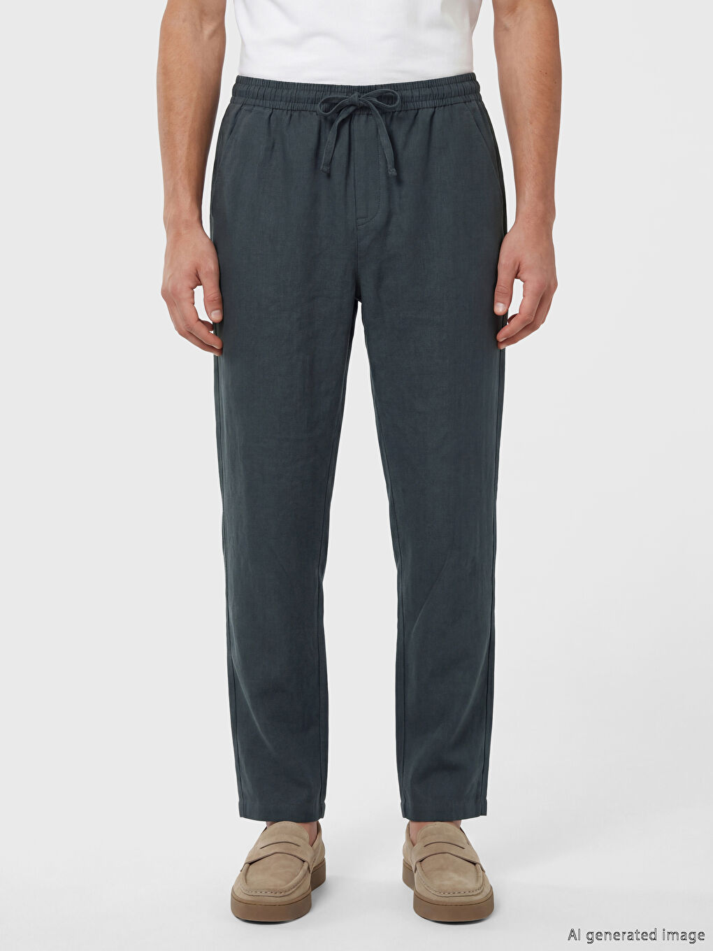 Regular Fit Dobby Fabric Men's Trousers-1