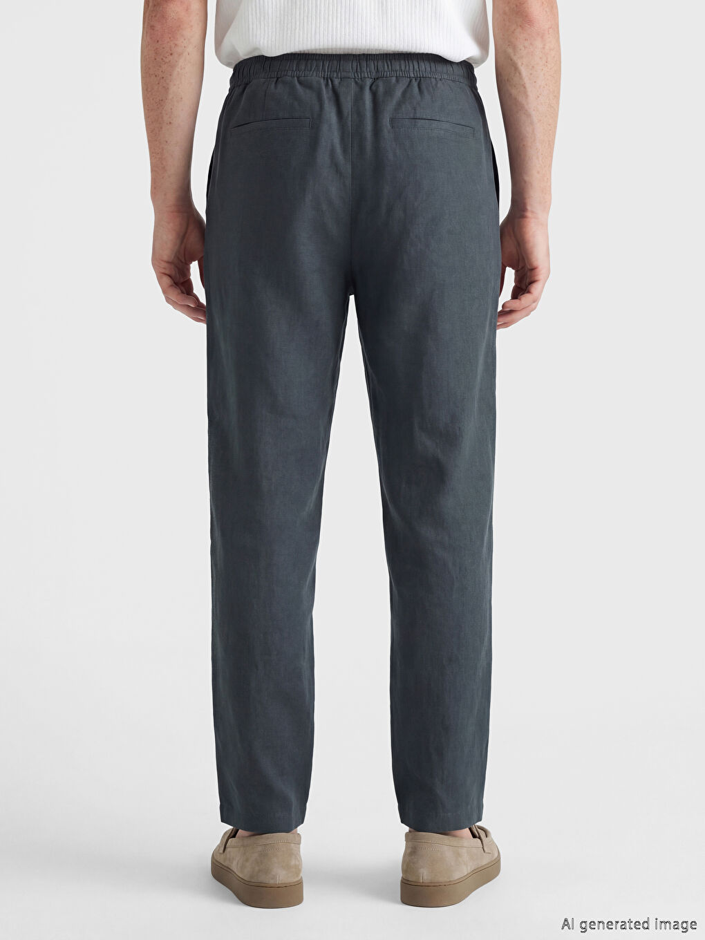 Regular Fit Dobby Fabric Men's Trousers-2