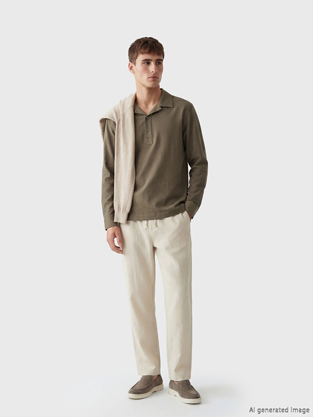 Man BEIGE Trousers