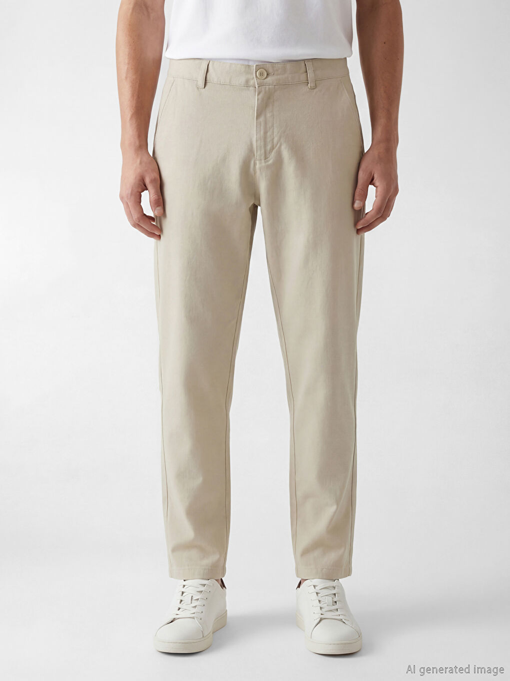 Slim Fit Gabardine Men's Trousers-1