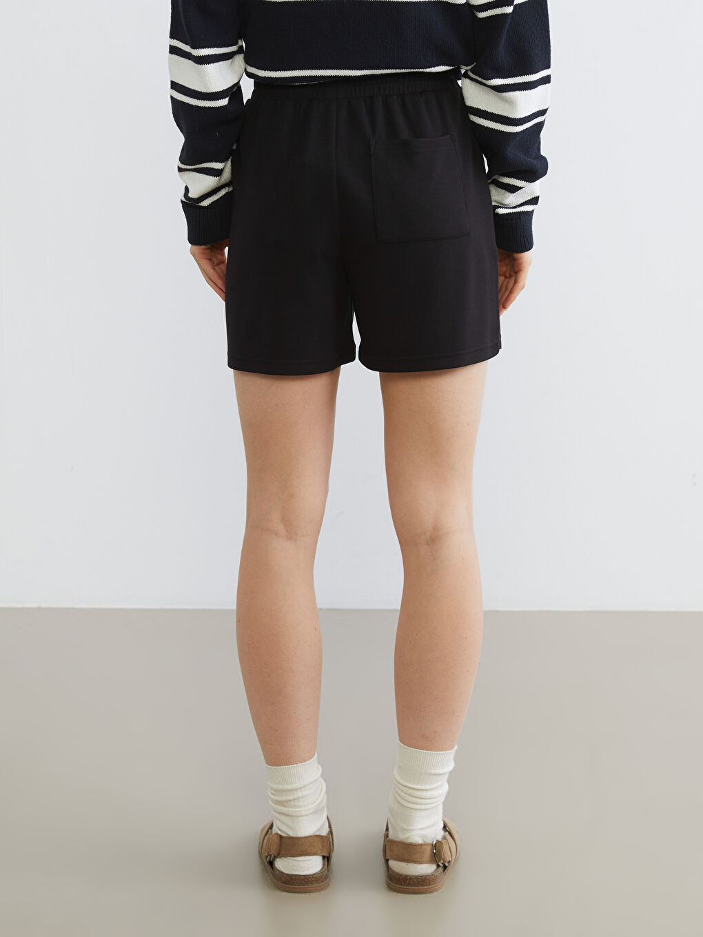 Elastic Waist Soft Touch Women's Shorts-3