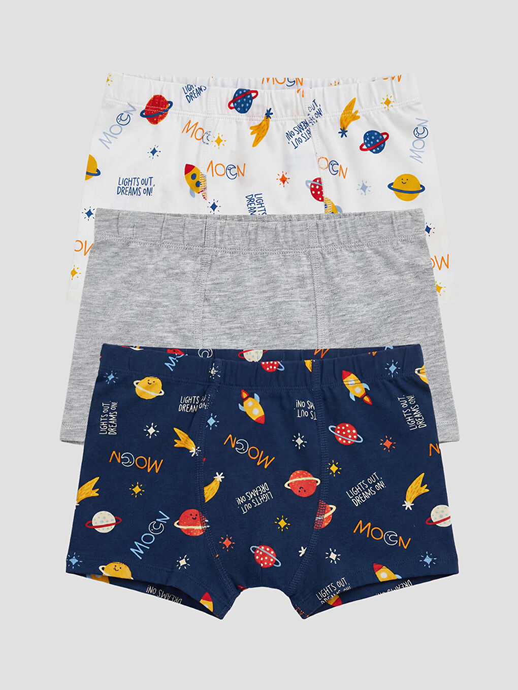 Lacivert Erkek Çocuk Boxer 3'lü-1