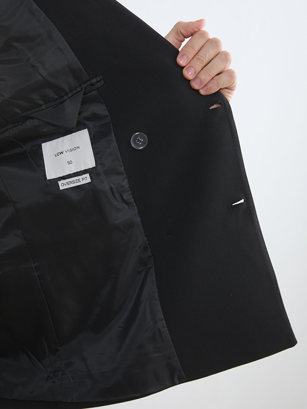 Siyah Standart Kalıp Erkek Blazer Ceket-3