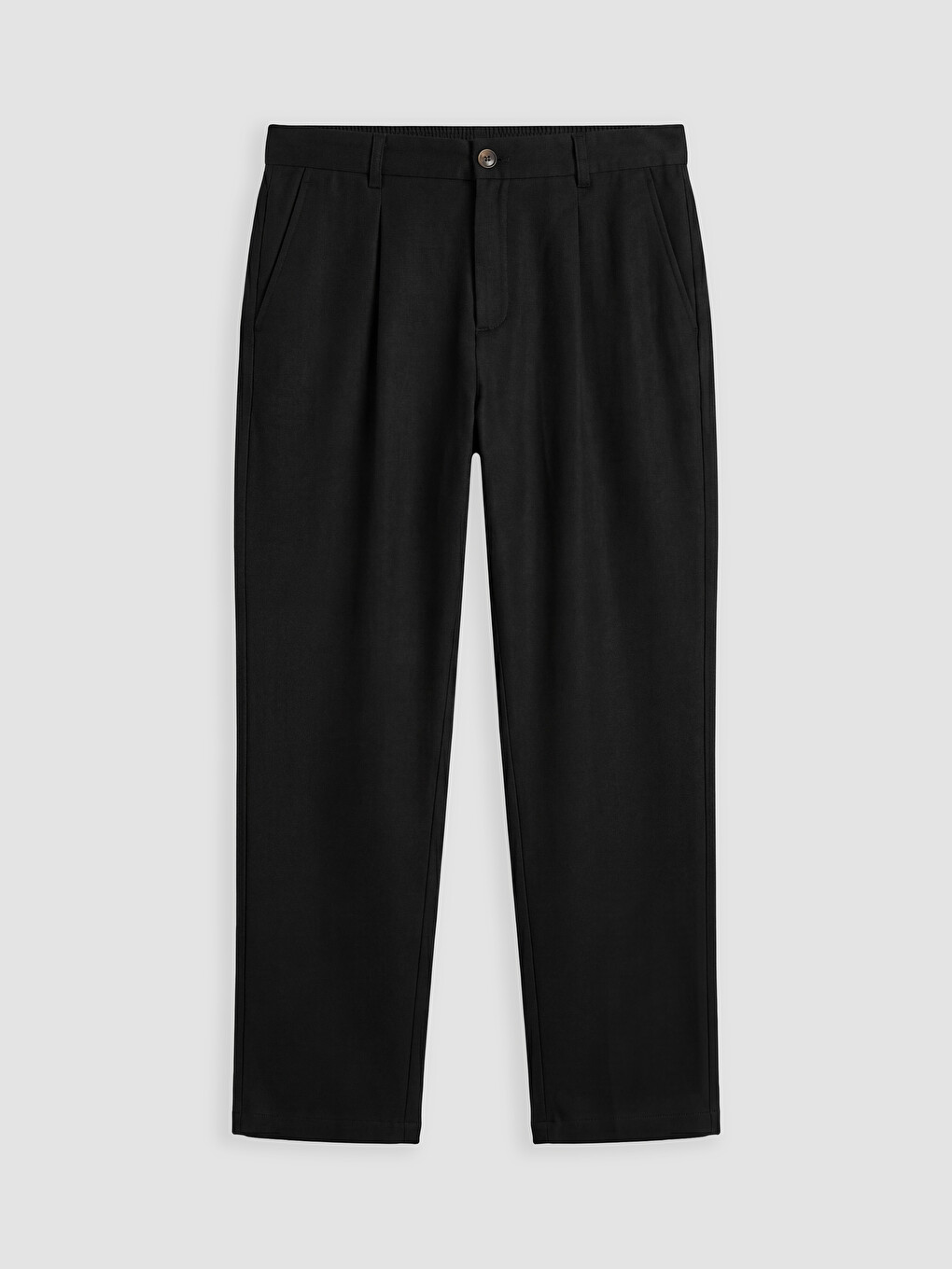 Pleated Linen Blend Men's Trousers-3