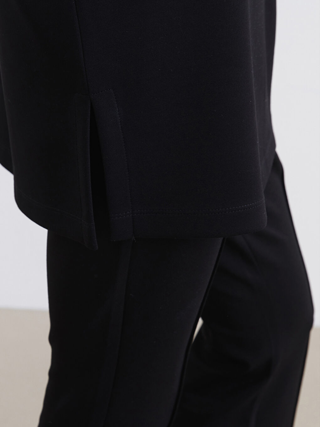 Soft Touch Women's Sweatshirt Tunic with a Stand-Up Collar-2