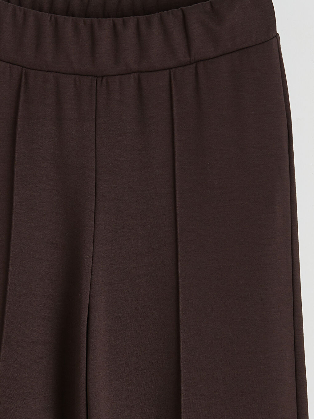 Kahverengi Beli Lastikli Geniş Paça Kadın Eşofman Altı-1