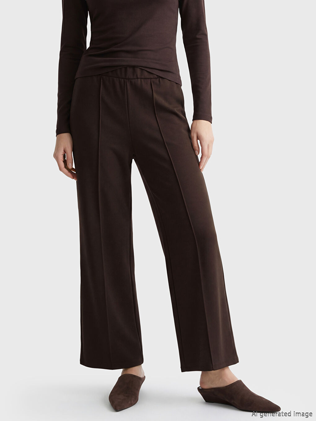 ستايل بسيط مع راحة قصوى في بنطلوناتنا الواسعة للسيدات، مع حزام مطاطي.-1