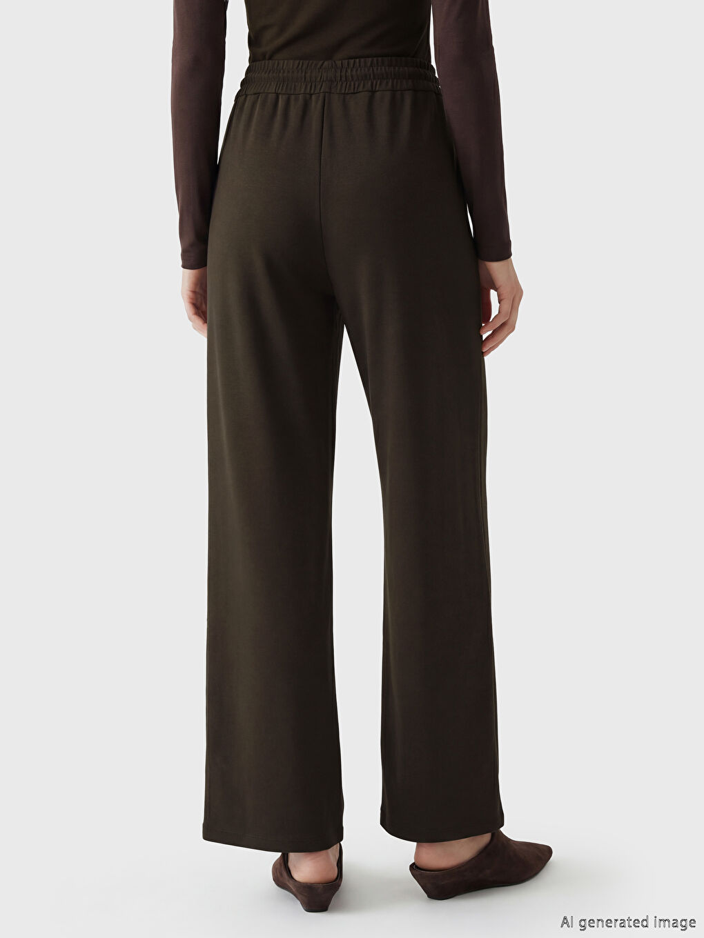 ستايل بسيط مع راحة قصوى في بنطلوناتنا الواسعة للسيدات، مع حزام مطاطي.-3