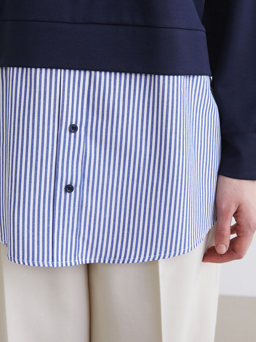 تونيك كنزة رياضية كحلي امرأة-2