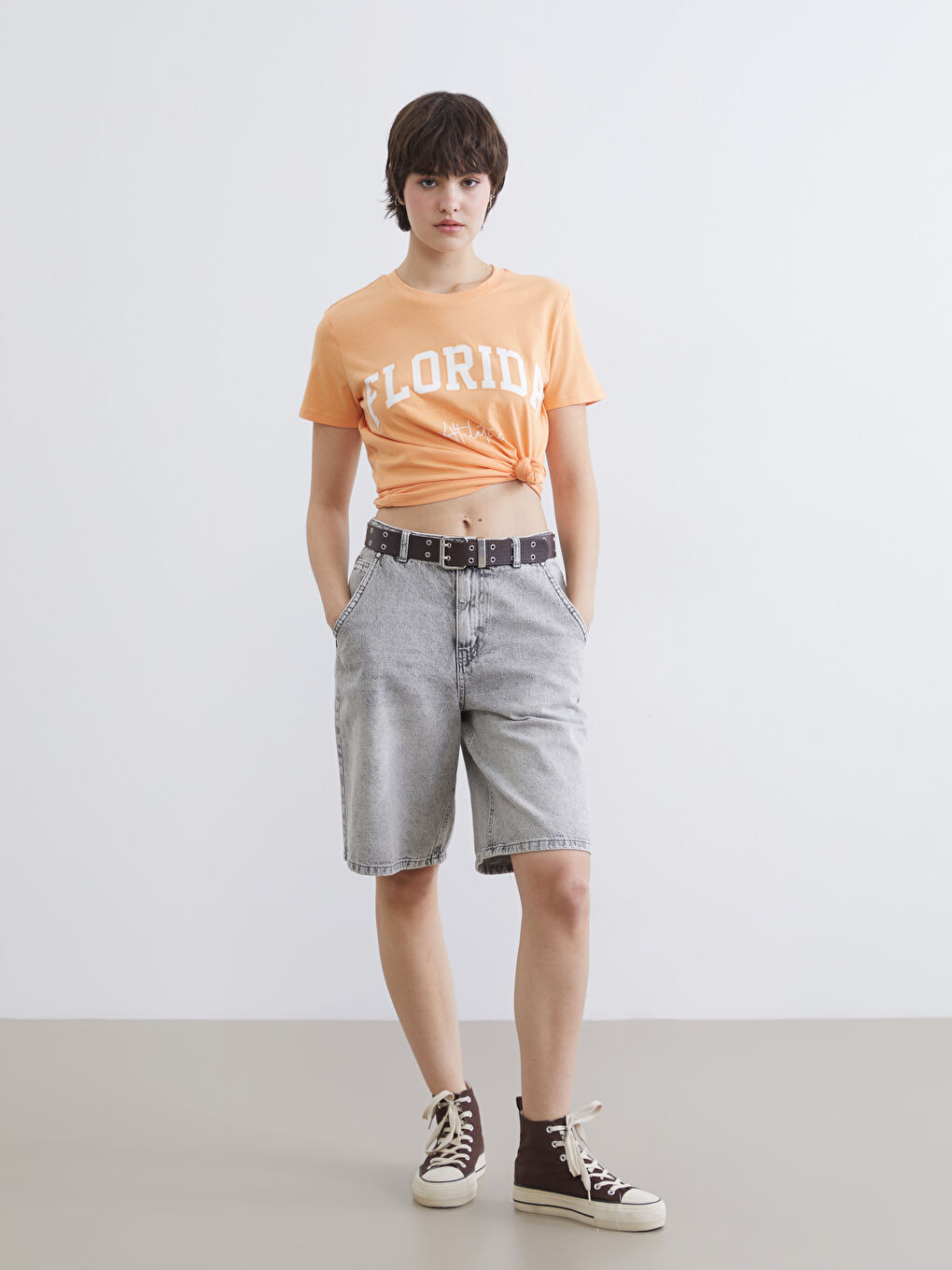 T-shirt ORANGE Femme-1
