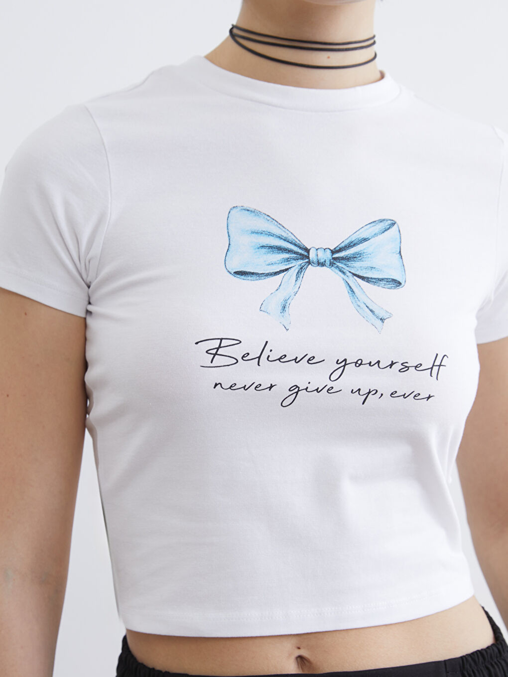 Butterfly Print Women's Crop Top-2