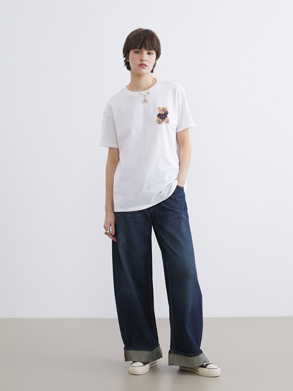 T-shirt BLANC Femme-1