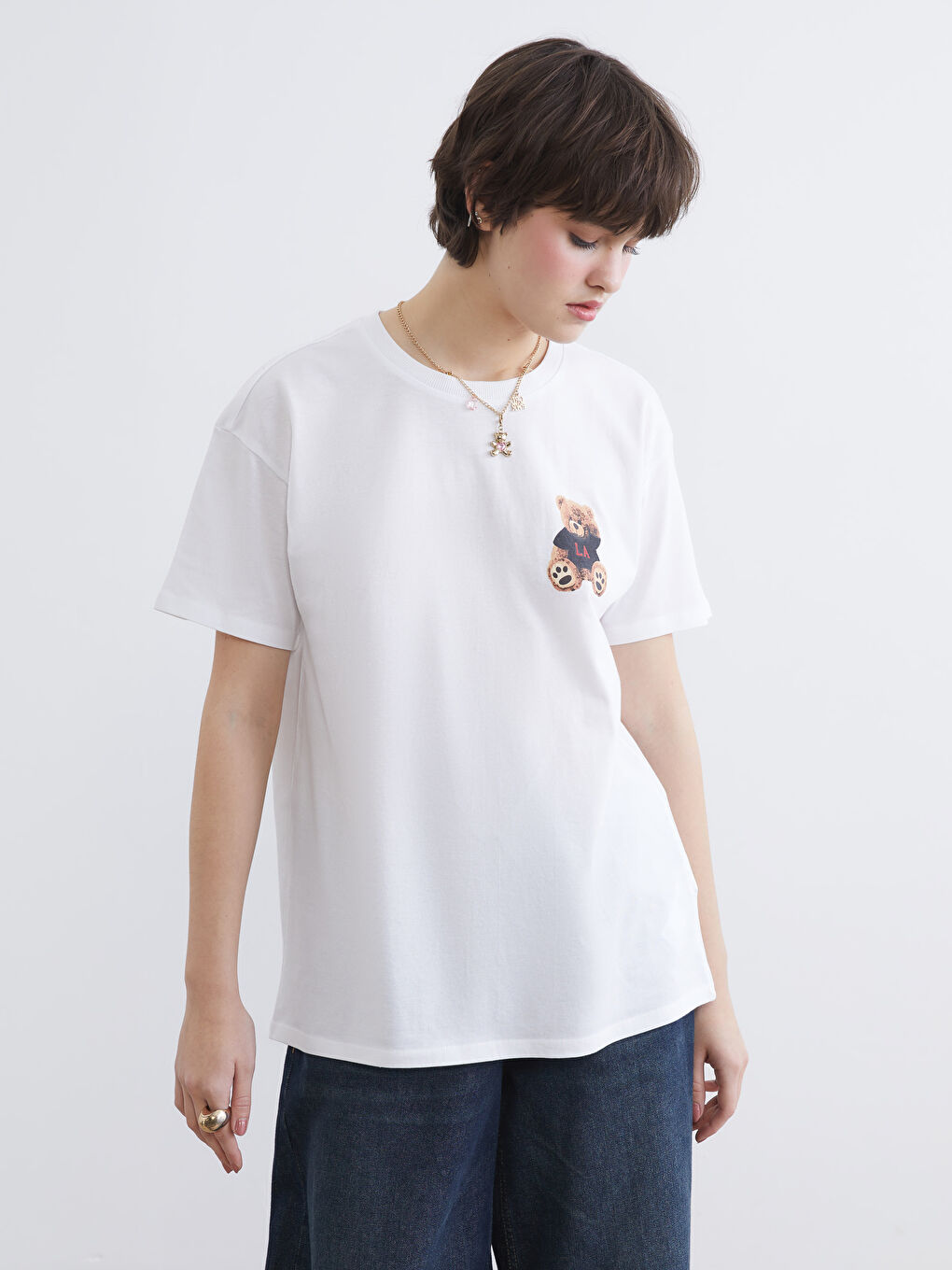 T-shirt BLANC Femme-3