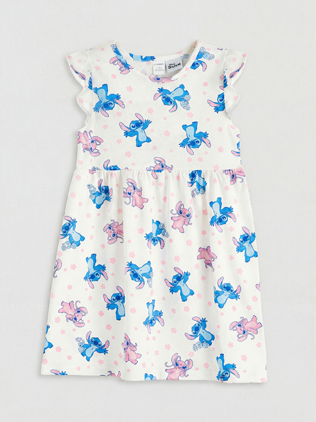 Girls' Dress with Lilo & Stitch Print
