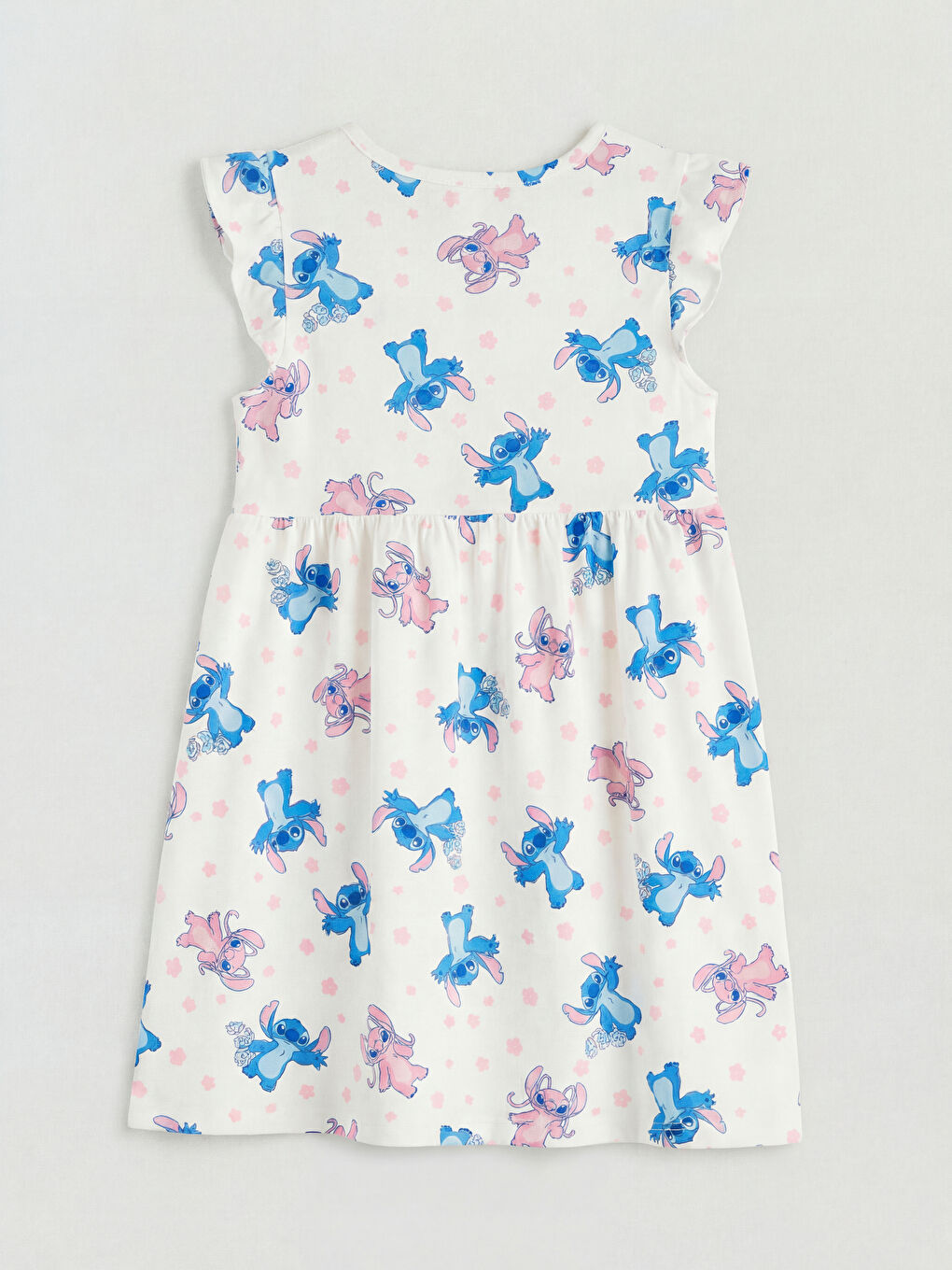 Girls' Dress with Lilo & Stitch Print-1