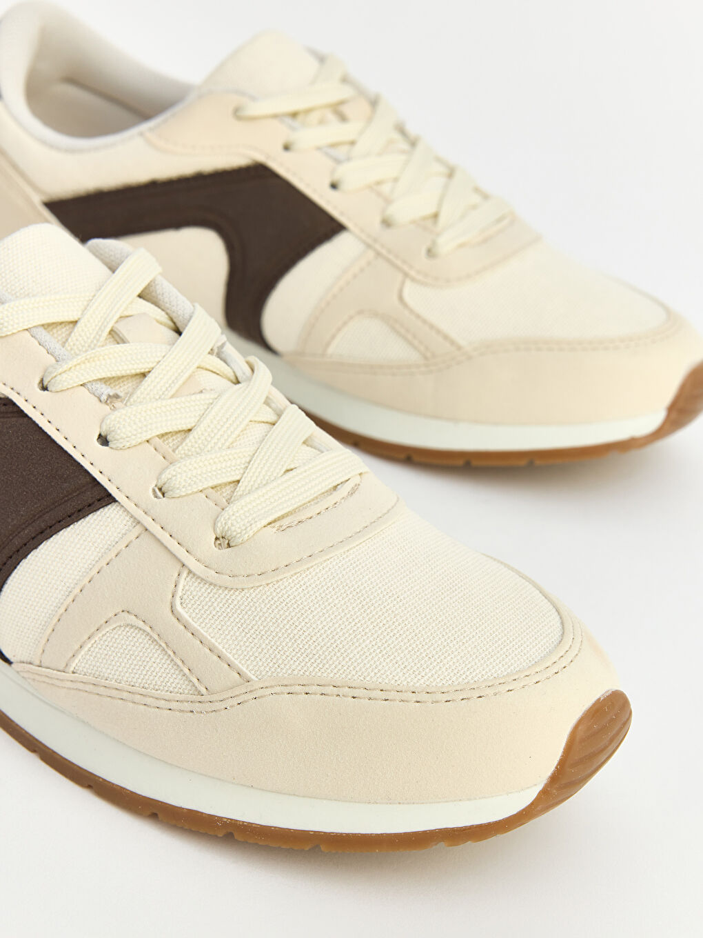 Bej Süet Görünümlü Erkek Spor Ayakkabı-2