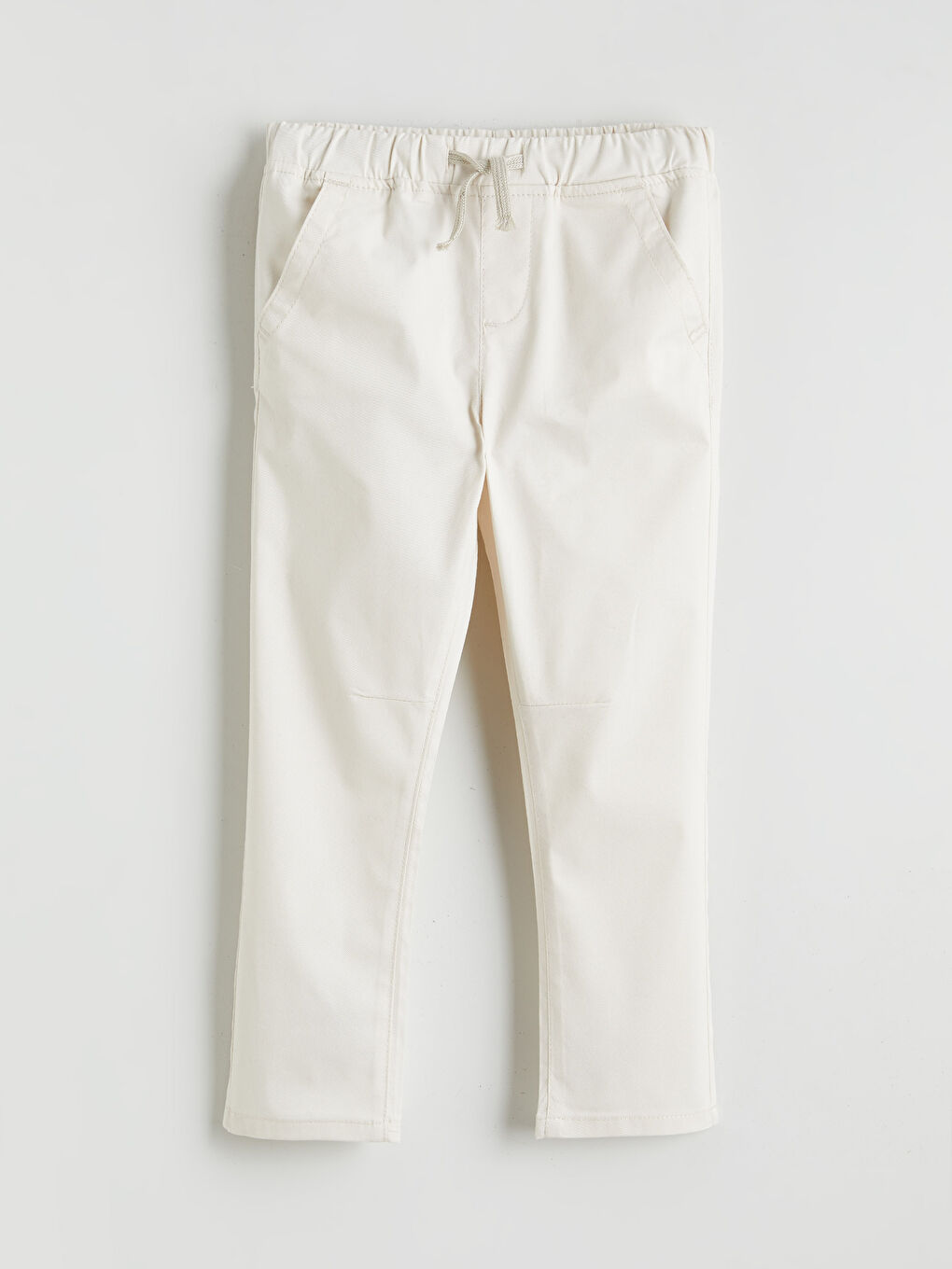 Ekru Beli Lastikli Erkek Çocuk Pantolon
