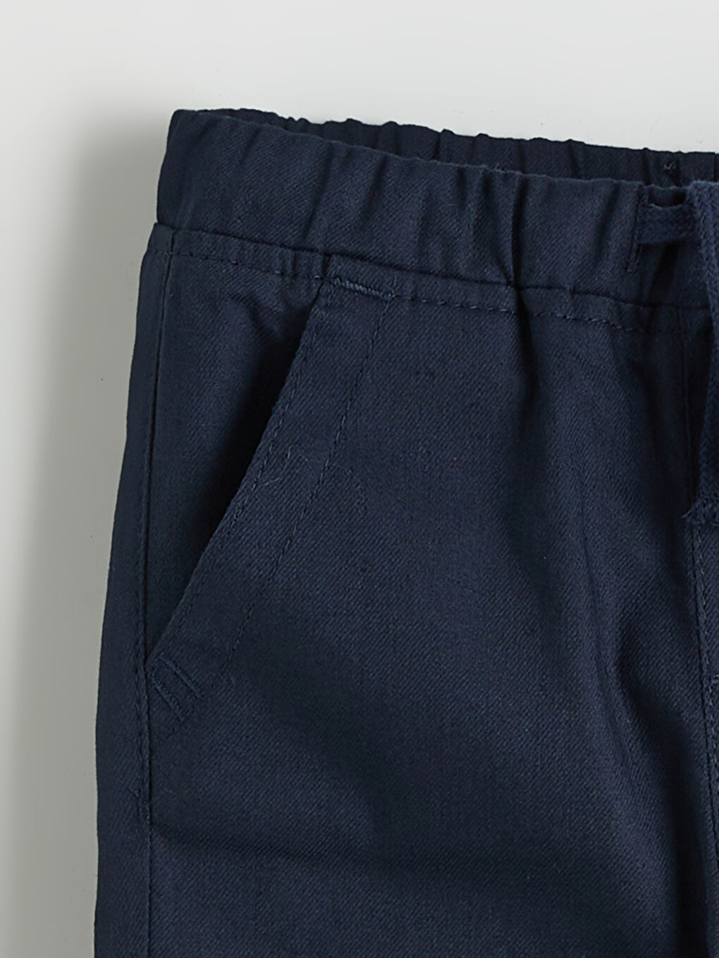 Lacivert Beli Lastikli Erkek Çocuk Pantolon-1