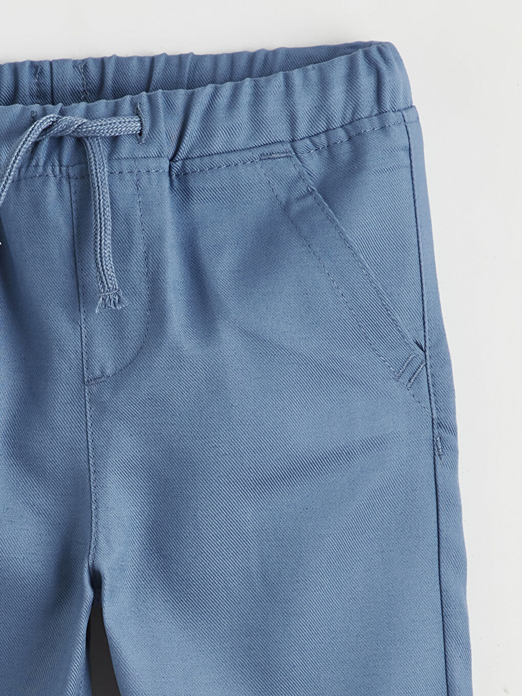 Mavi Beli Bağlamalı Erkek Çocuk Gabardin Pantolon-1