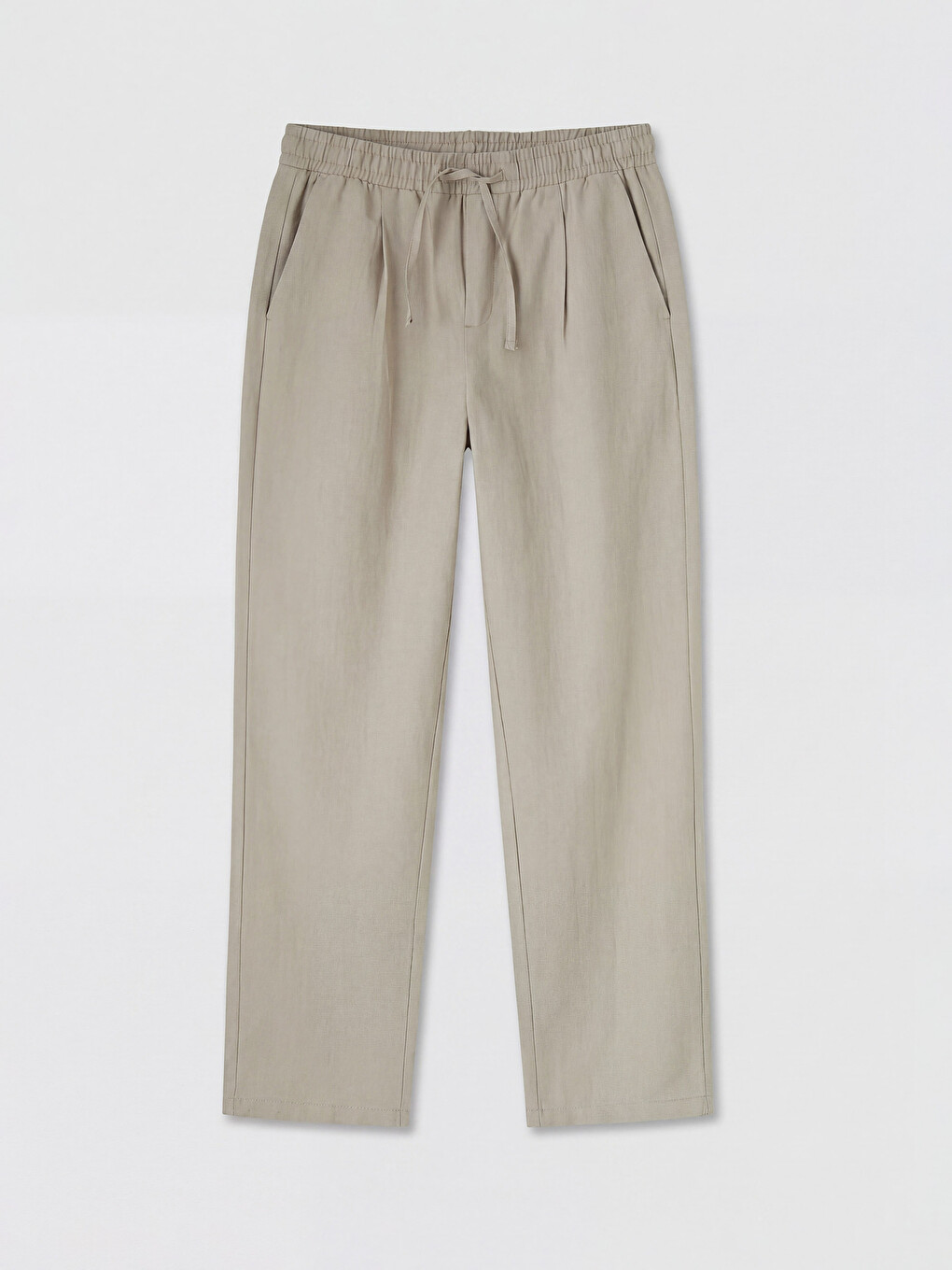 Elastic Waist Pleated Men's Trousers-4