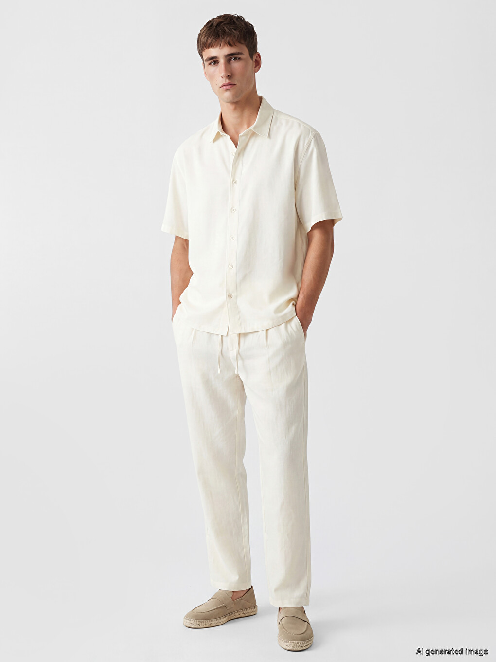 Regular Fit Men's Pleated Trousers-1
