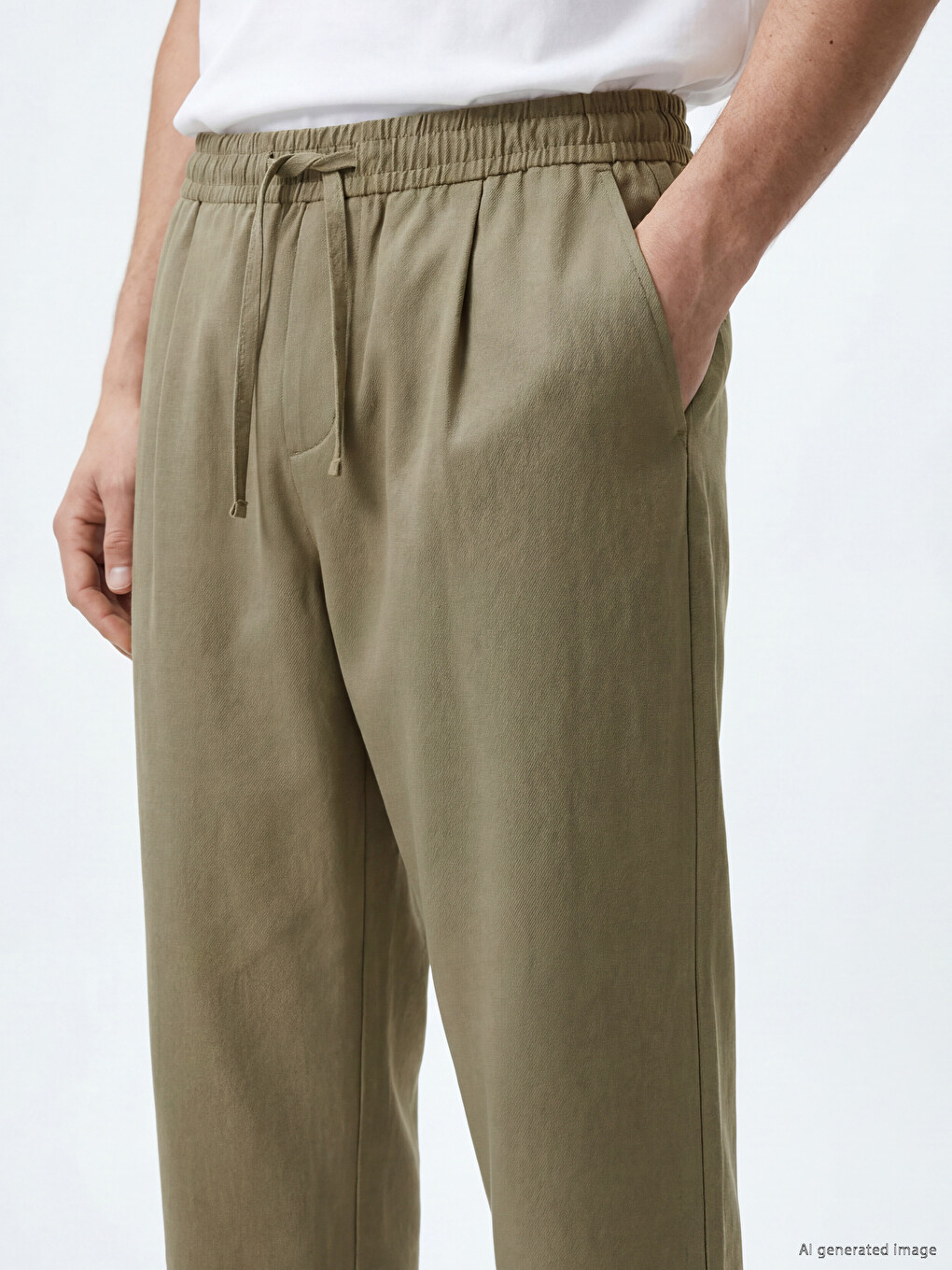 Muške plisirane pantalone regularnog kroja-2