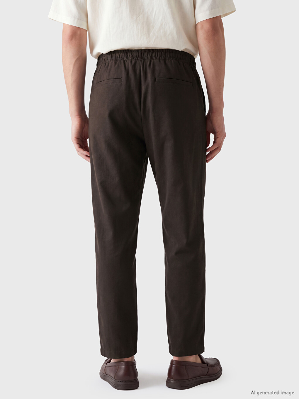 Kahverengi Regular Fit Erkek Pileli Pantolon-3