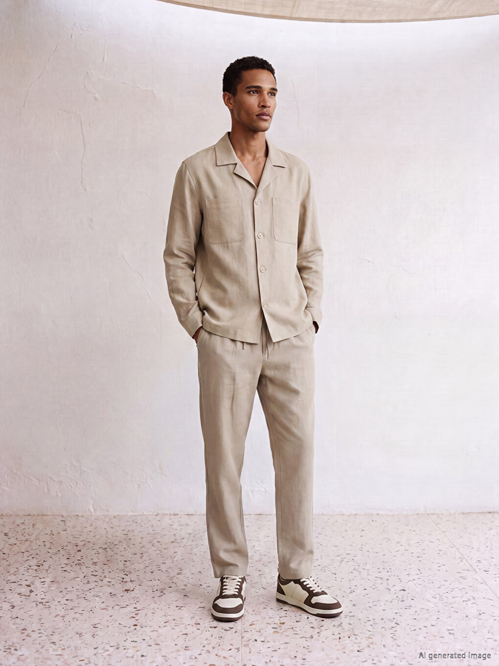 Regular Fit Men's Pleated Trousers