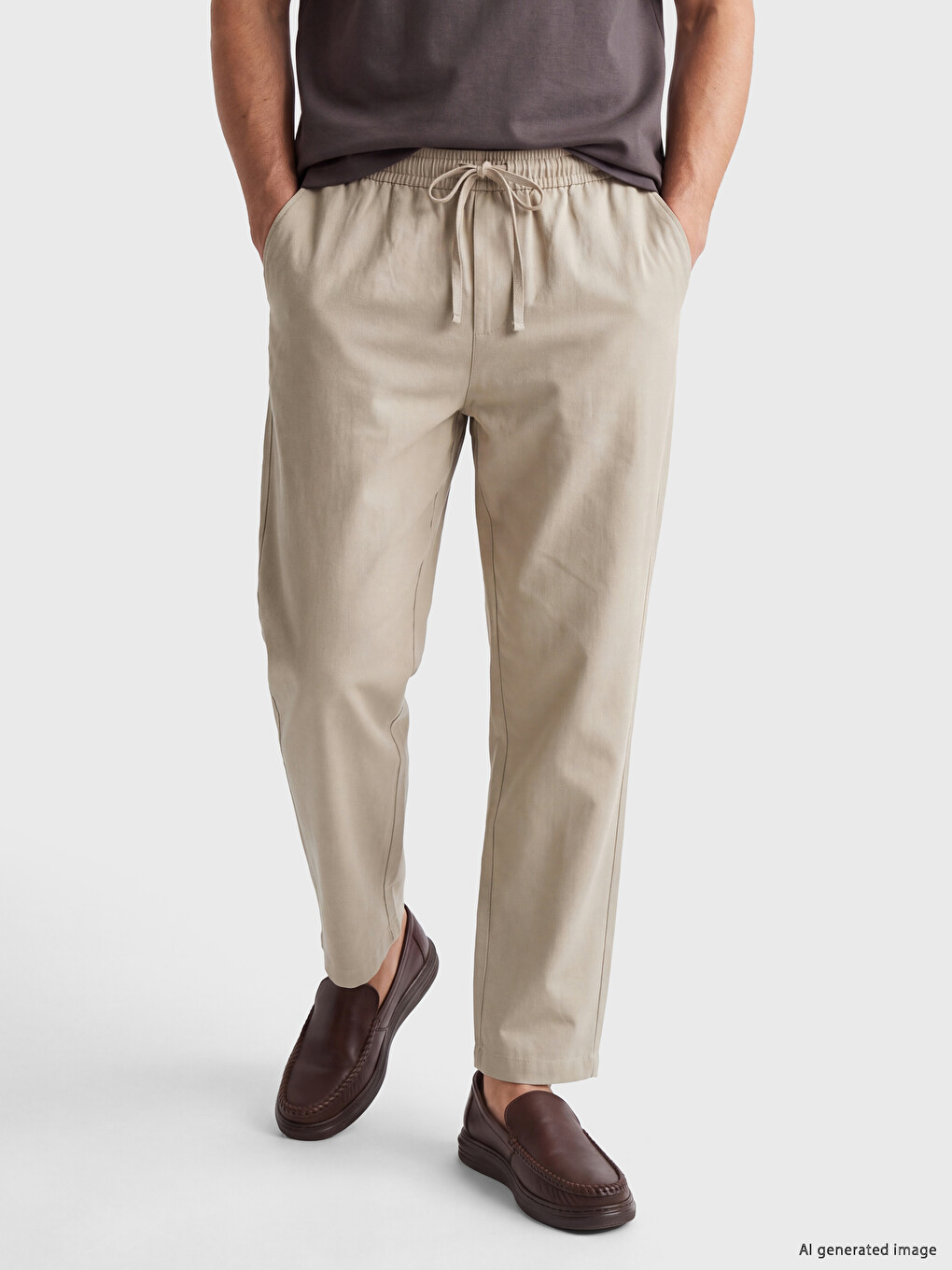 Regular Fit Men's Pleated Trousers-2