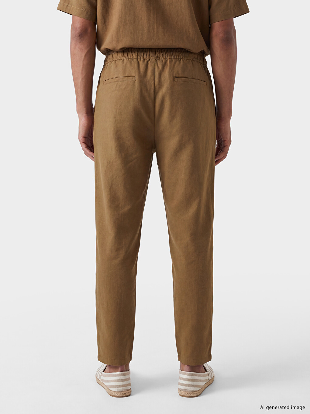 Regular Fit Pantalone Sa Faltama Za Muškarce-3