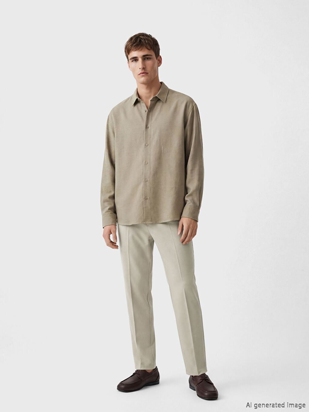 Παντελόνι Χαλαρής Εφαρμογής για Άνδρες με Πιέτες