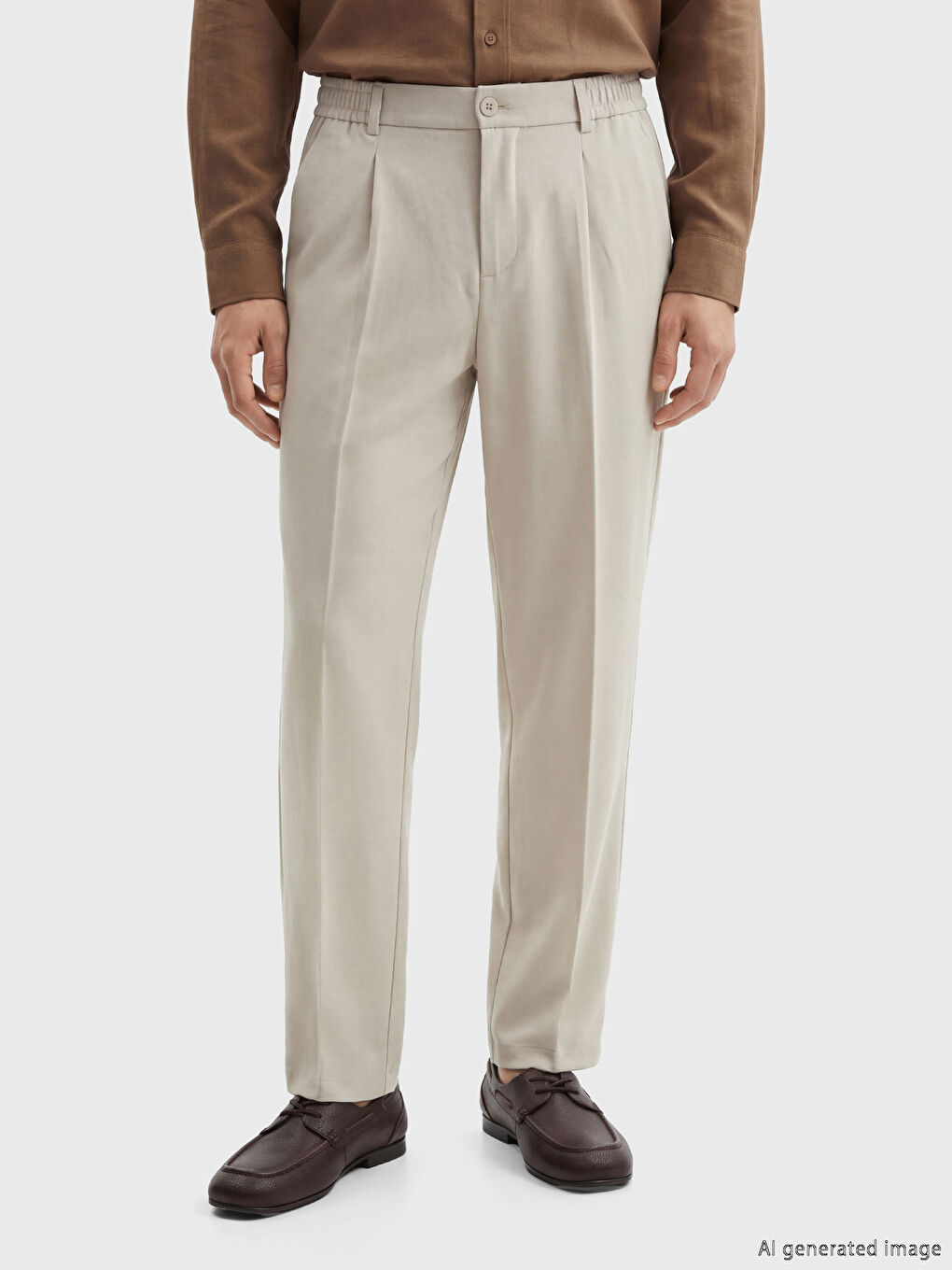 Παντελόνι Χαλαρής Εφαρμογής για Άνδρες με Πιέτες-1