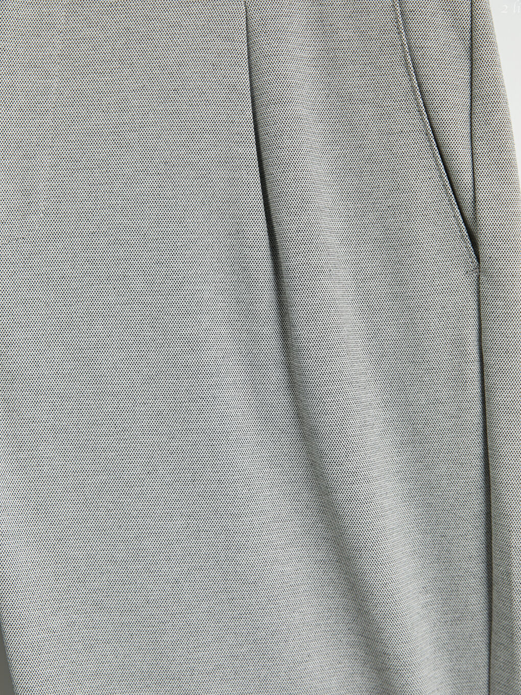 Slim Fit Pleated Men's Trousers-6