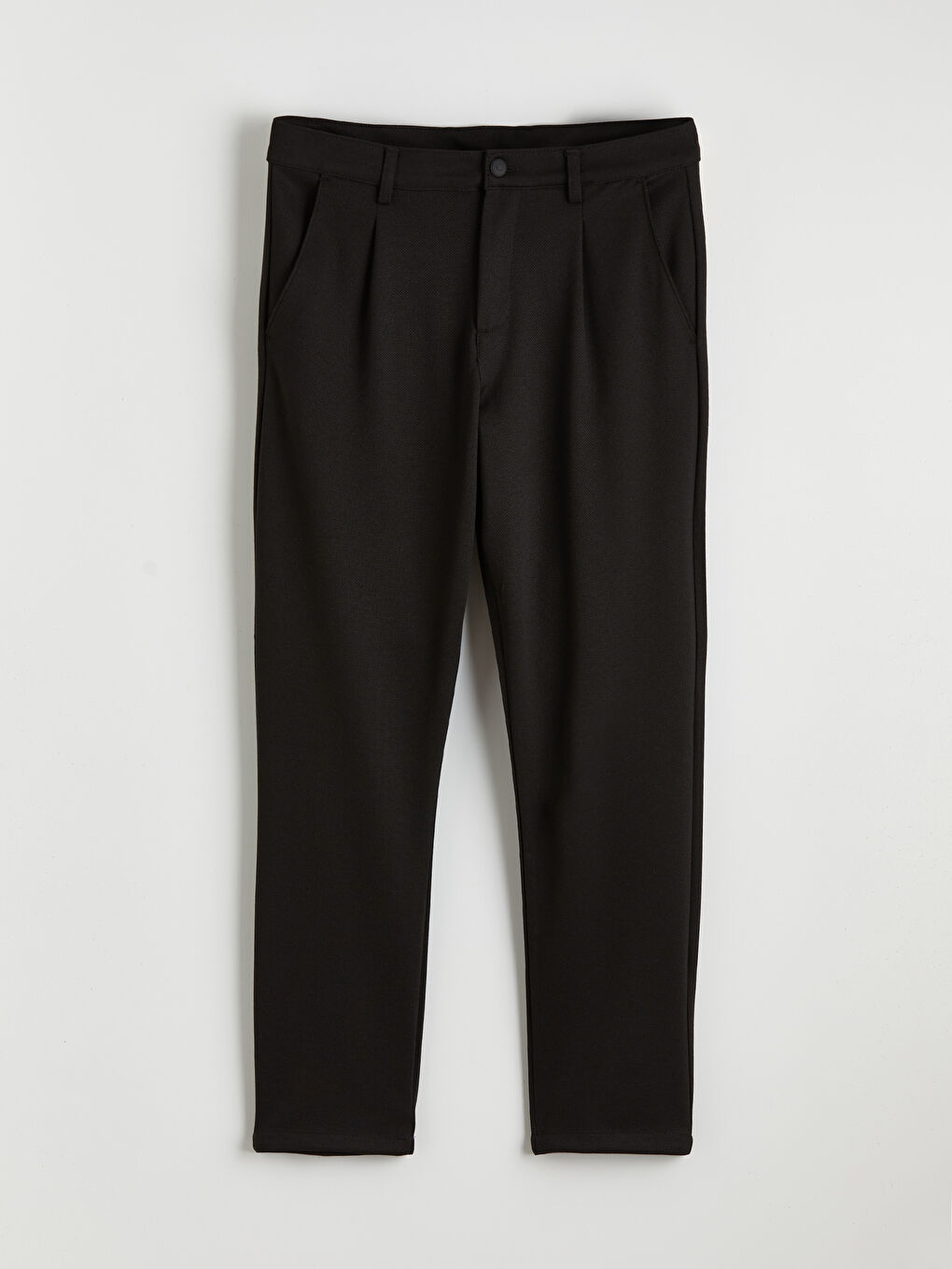 Siyah Slim Fit Pileli Erkek Pantolon