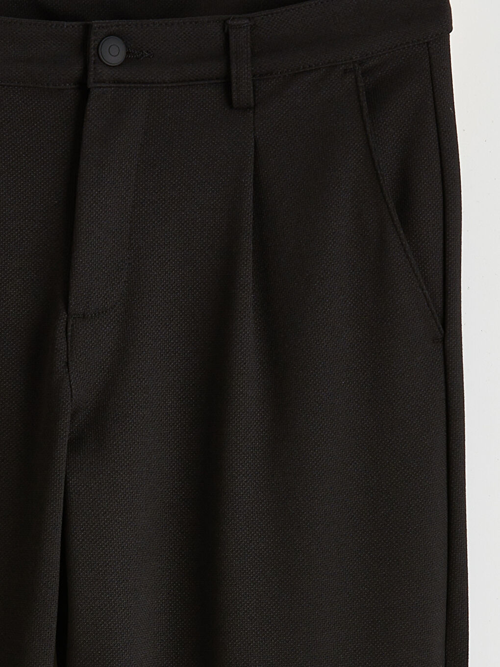 Siyah Slim Fit Pileli Erkek Pantolon-2