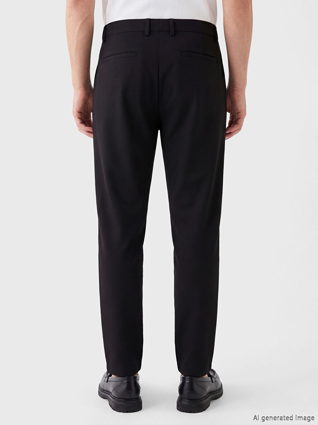 Slim Fit Pleated Men's Trousers-3