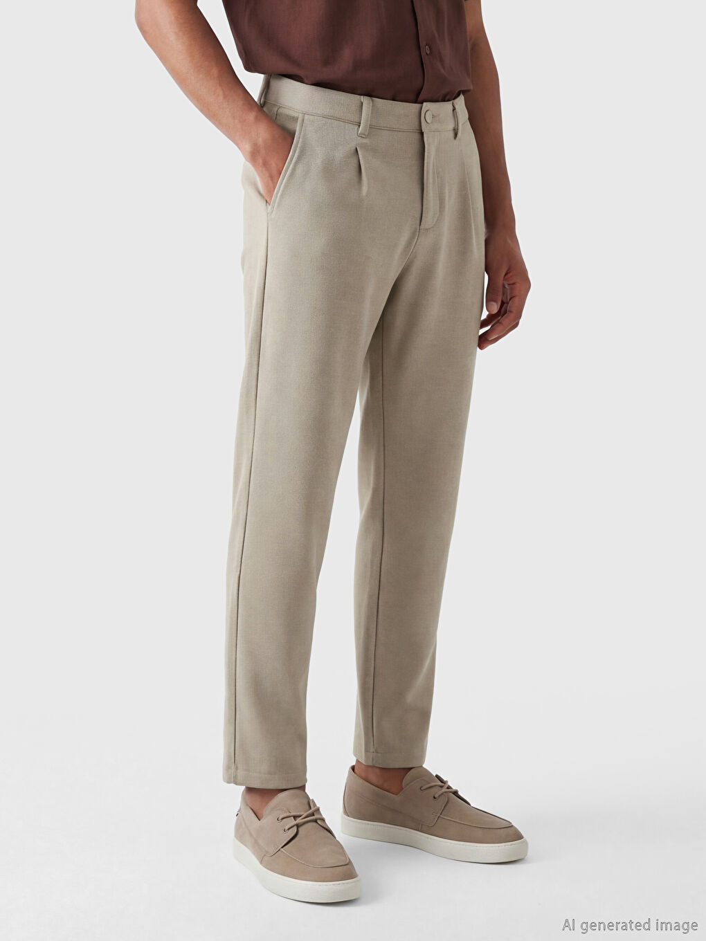 Slim Fit Pileli Erkek Pantolon-1