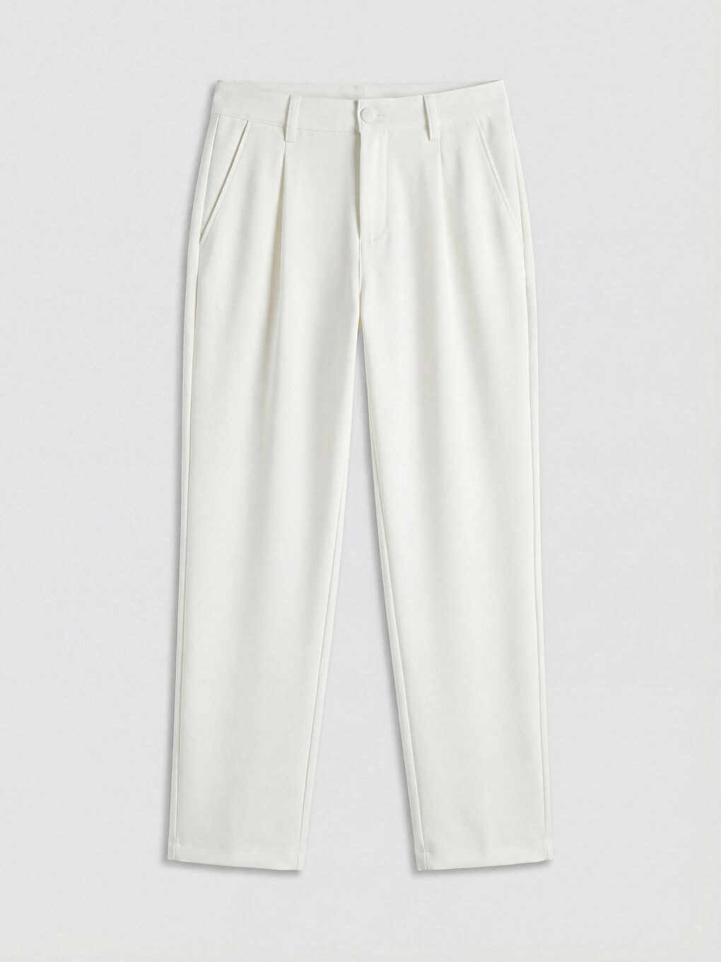 Muške slim fit plisirane pantalone-4