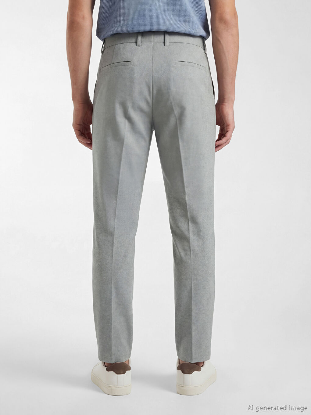 Muške slim fit plisirane pantalone-3