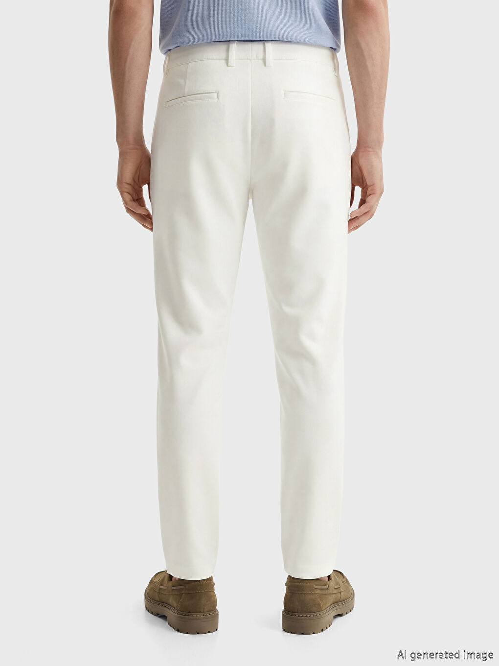 Muške slim fit plisirane pantalone-3