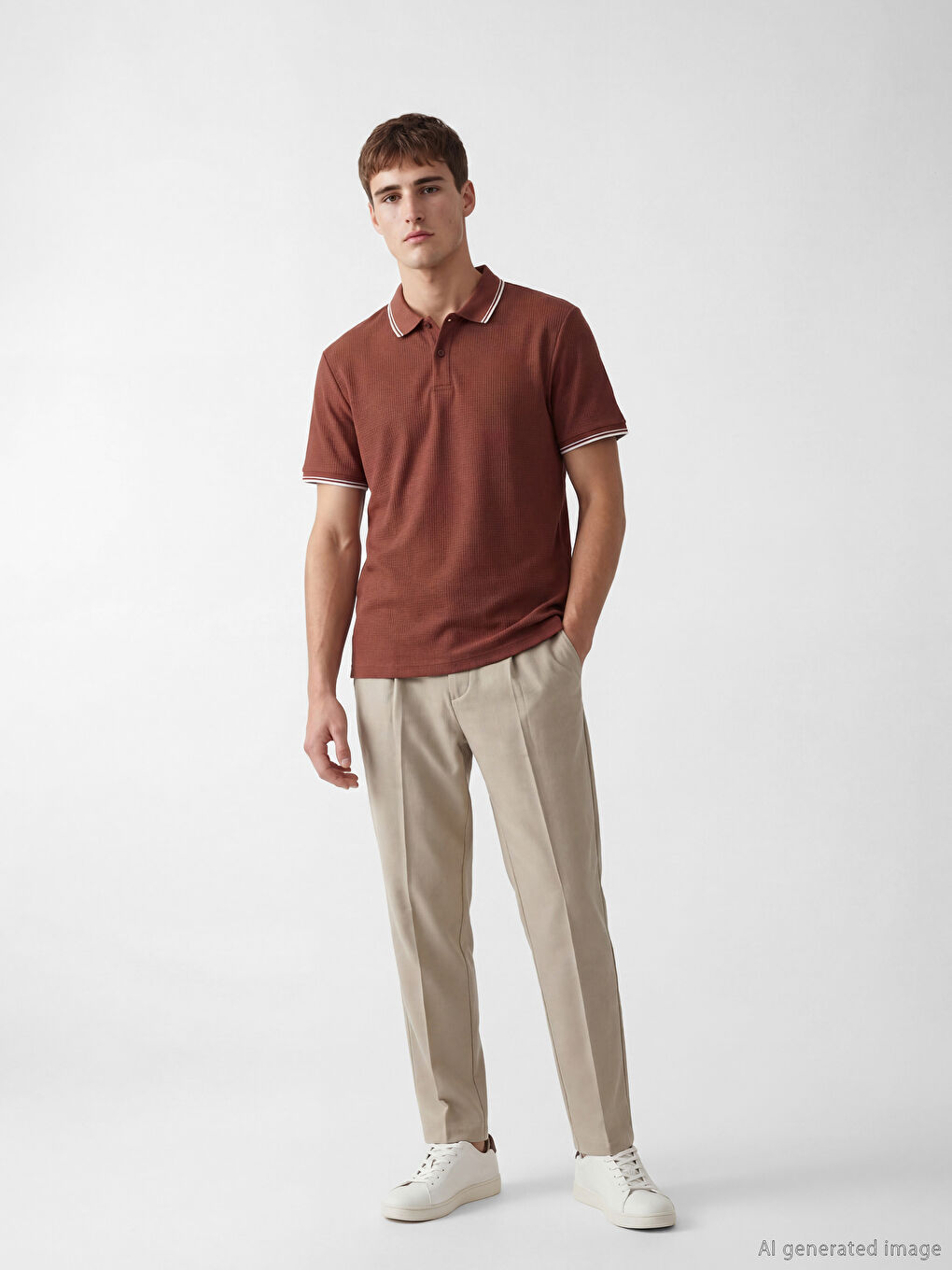 Мужские брюки с защипами слим-фит