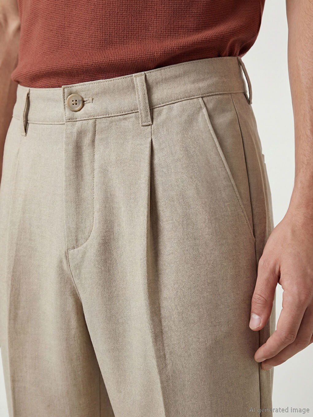 Мужские брюки с защипами слим-фит-2