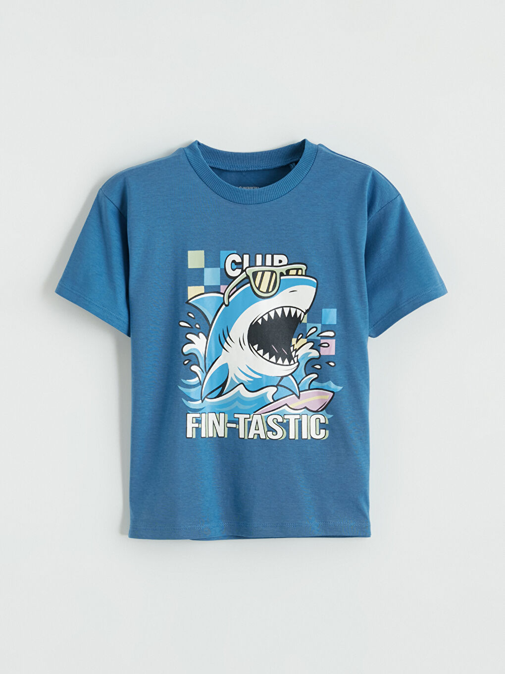 Mavi Baskılı Erkek Çocuk Tişört ve Şort-3