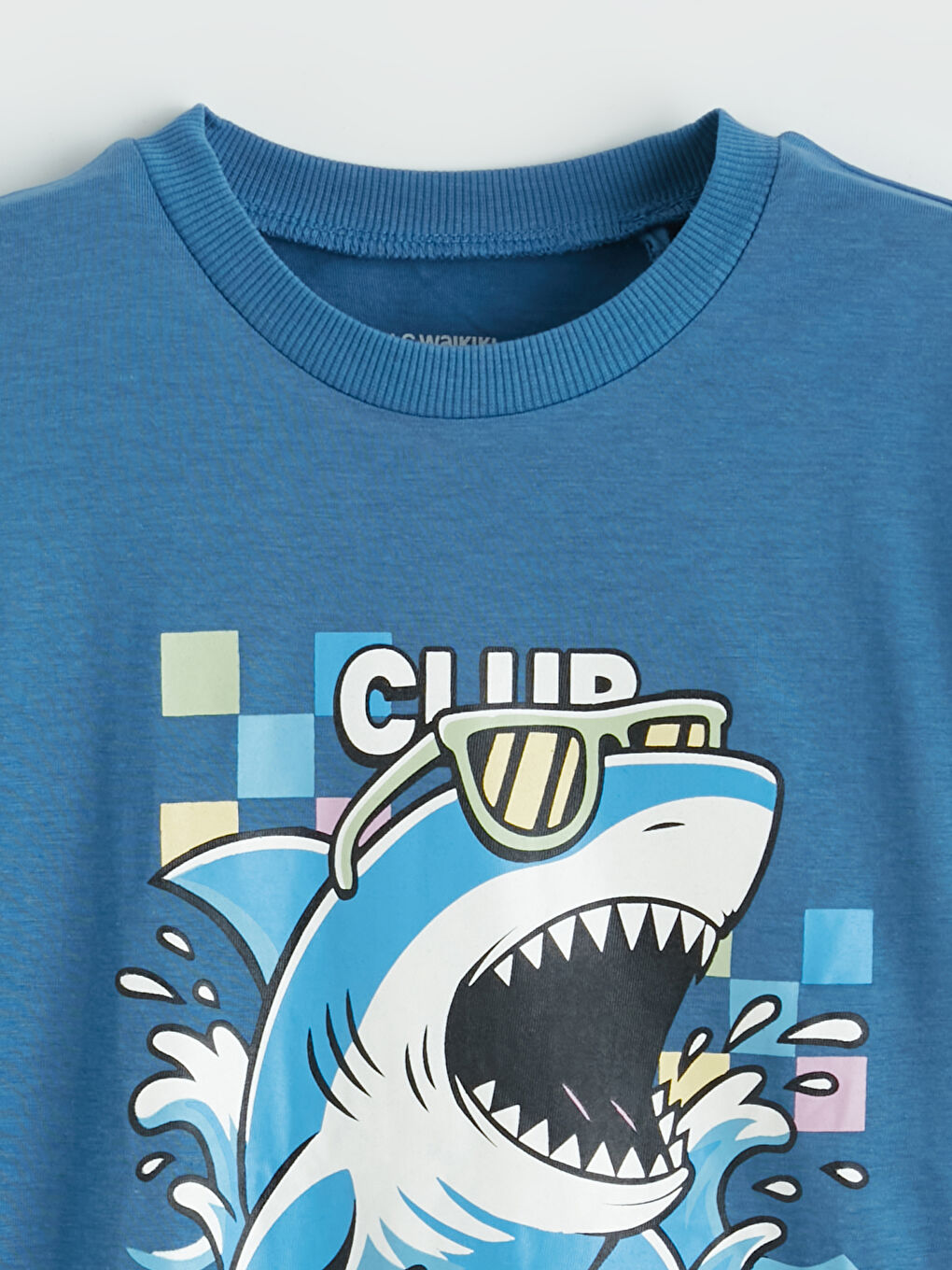 Mavi Baskılı Erkek Çocuk Tişört ve Şort-5