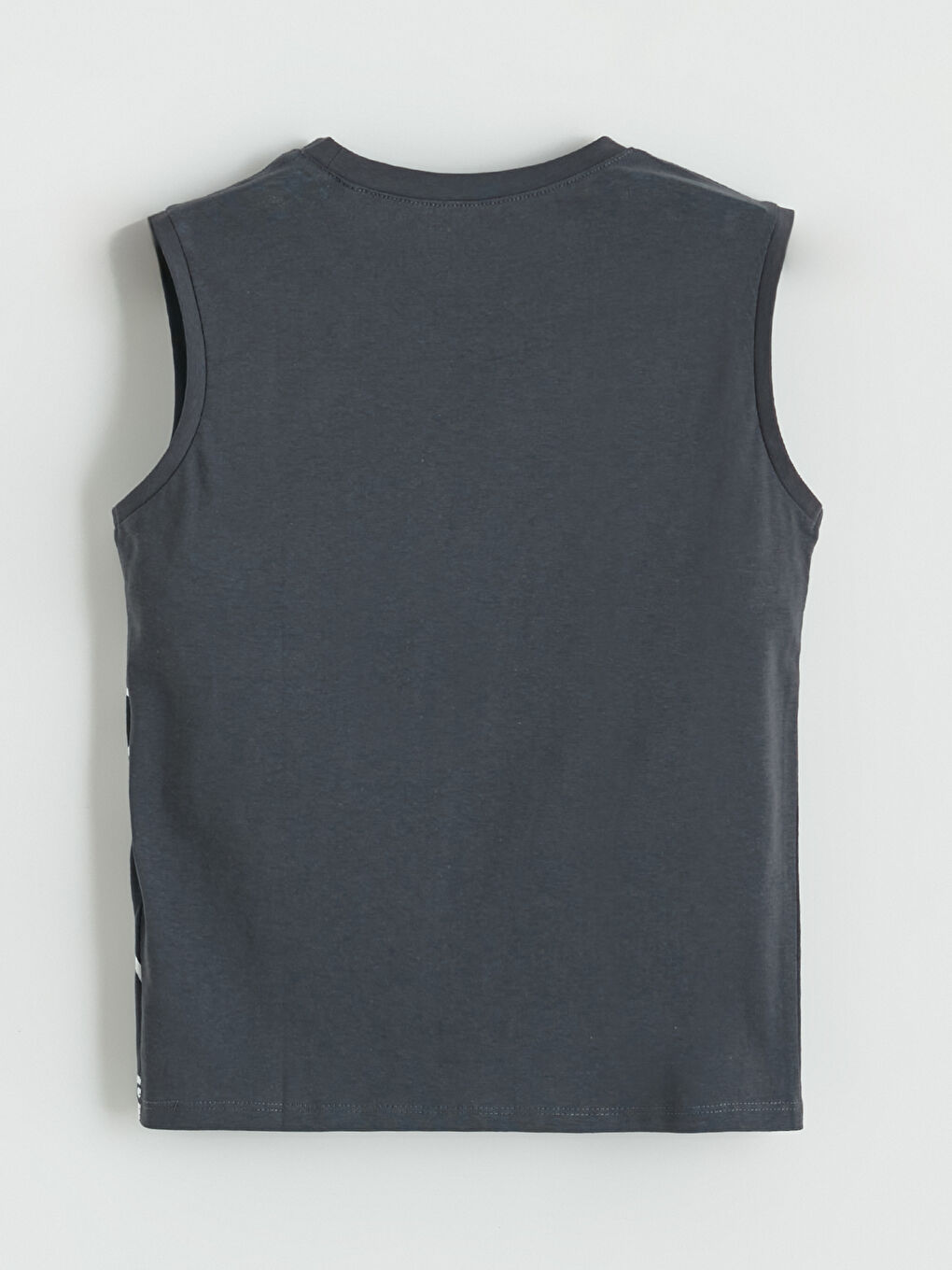 Antrasit Bisiklet Yaka Baskılı Erkek Çocuk Atlet-1