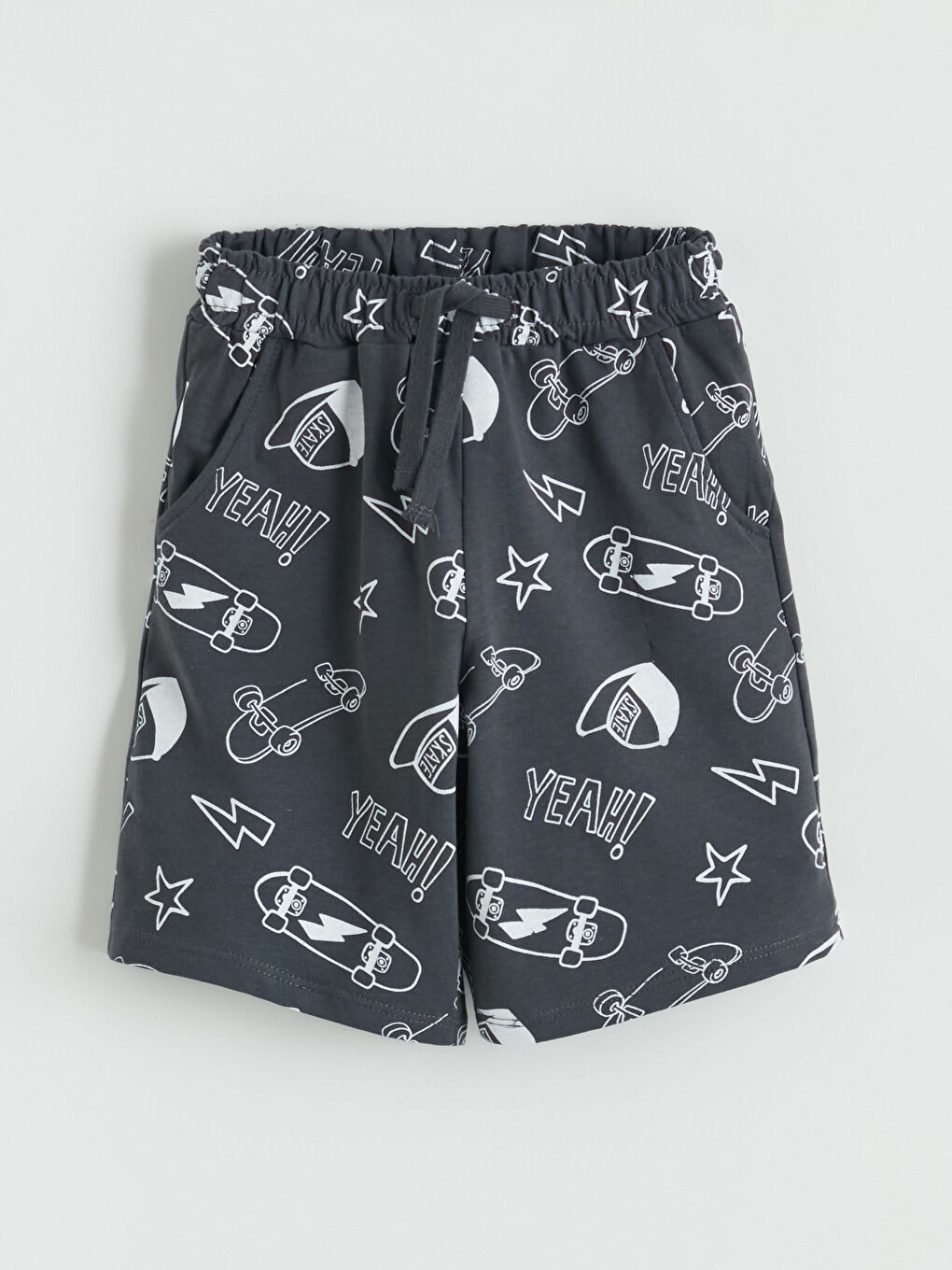 Antrasit Baskılı Erkek Çocuk Kolsuz Pijama Takımı-4