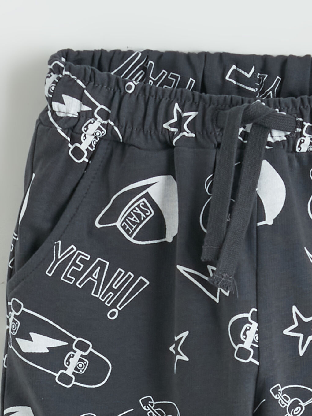 Antrasit Baskılı Erkek Çocuk Kolsuz Pijama Takımı-5