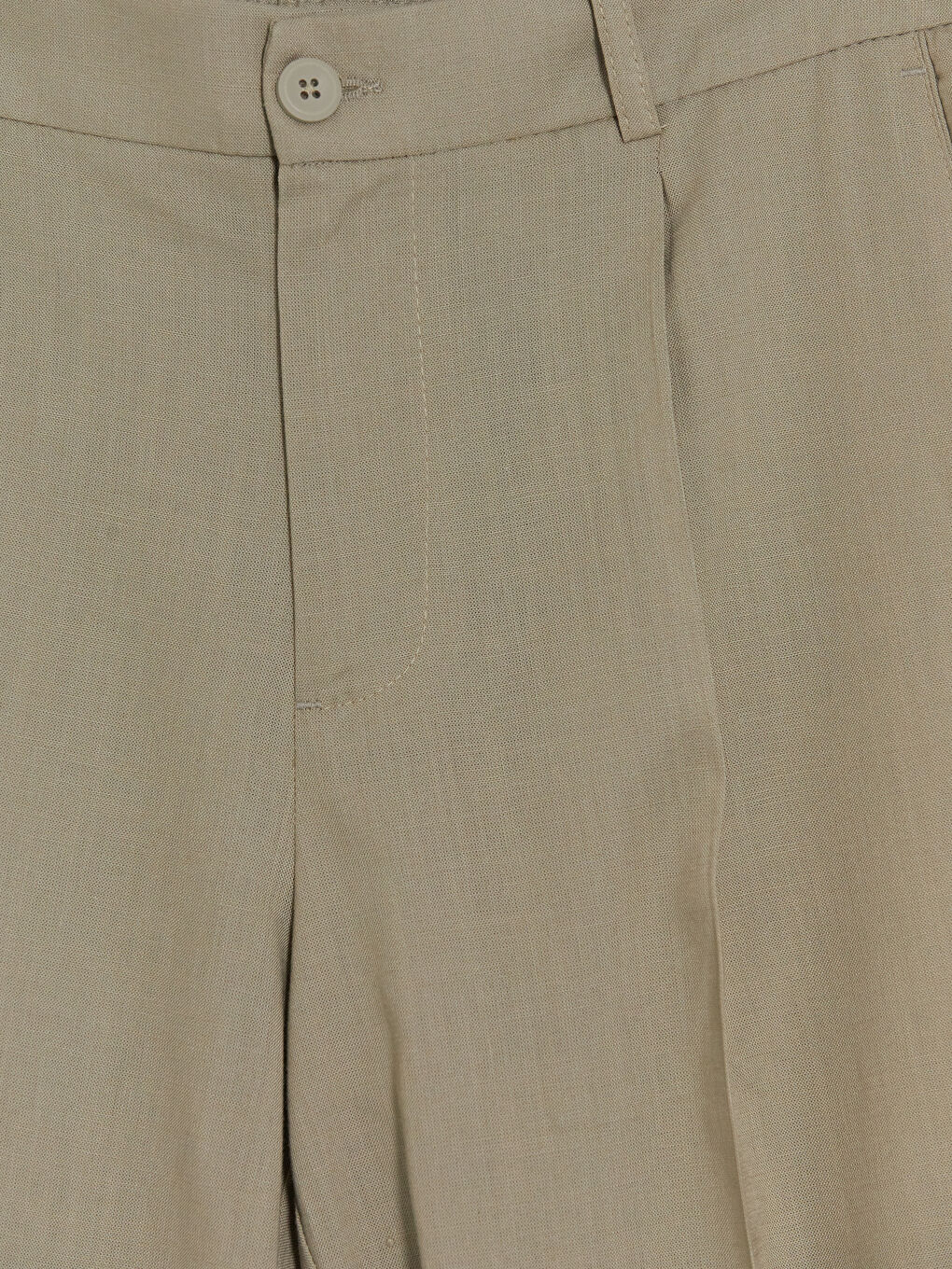 Kahverengi Regular Fit Keten Karışımlı Erkek Pileli Pantolon-2