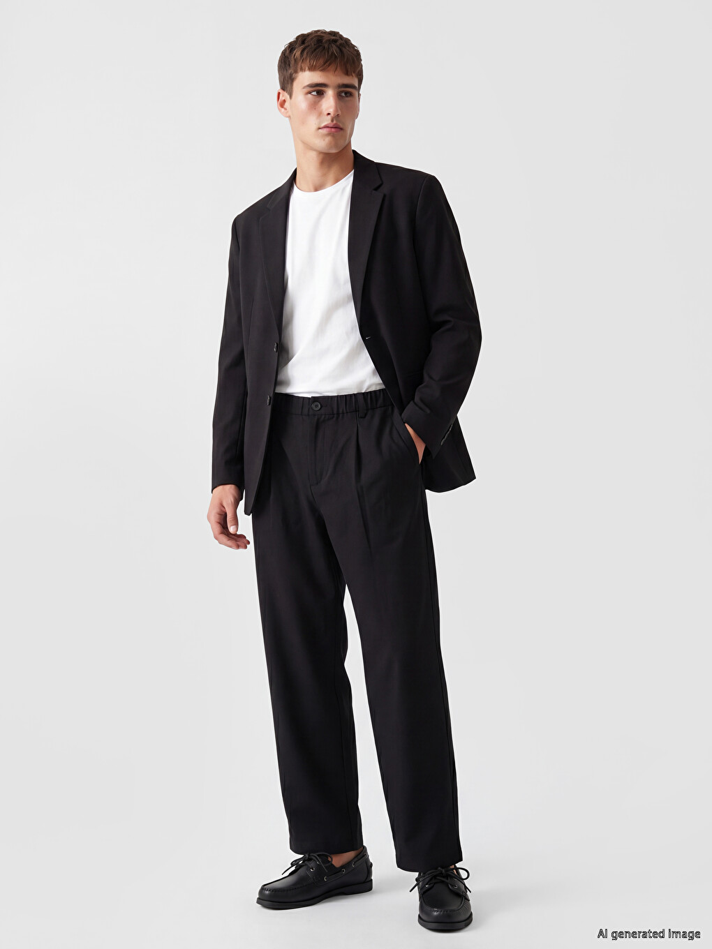 Regular Fit Pleated Men's Trousers-1