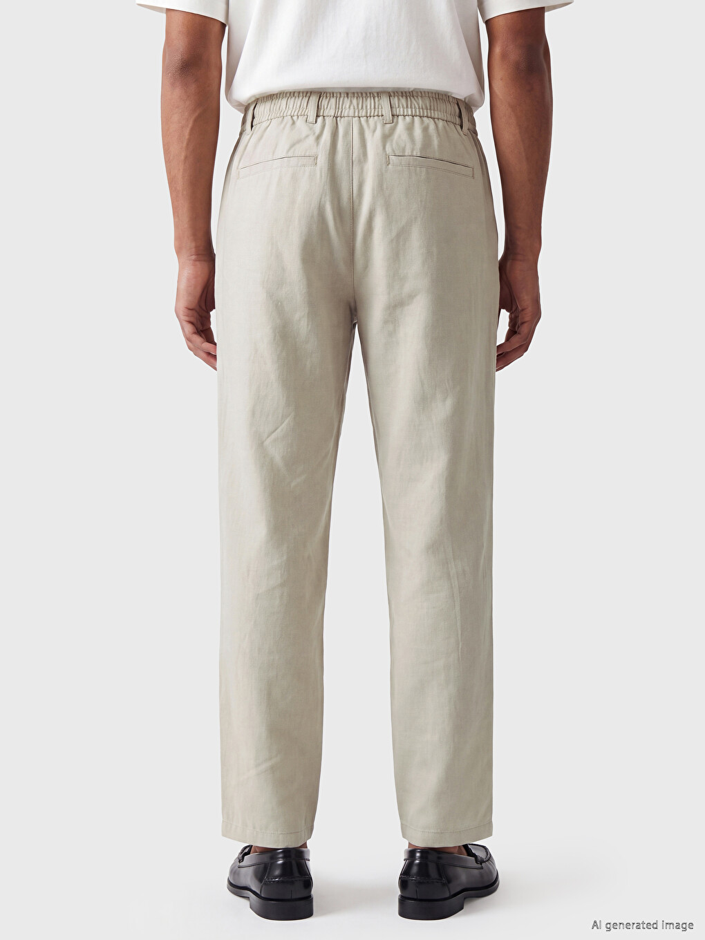 Bej Regular Fit Pileli Erkek Pantolon-3